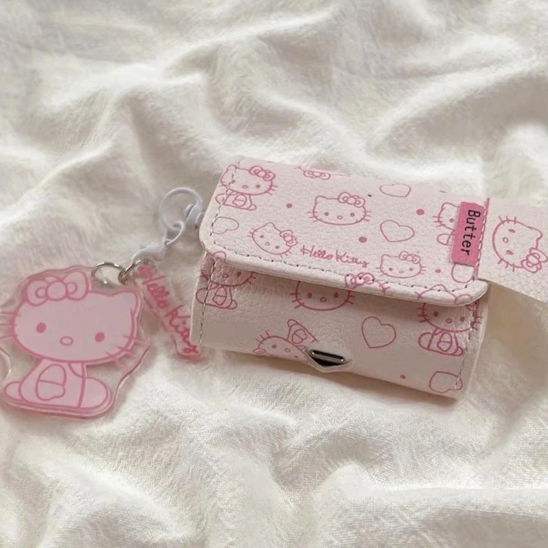 Kawaii кожаный розовый Hello Kitty беспроводной Bluetooth защитный чехол для AirPods1/2 AirPods3 AirPods