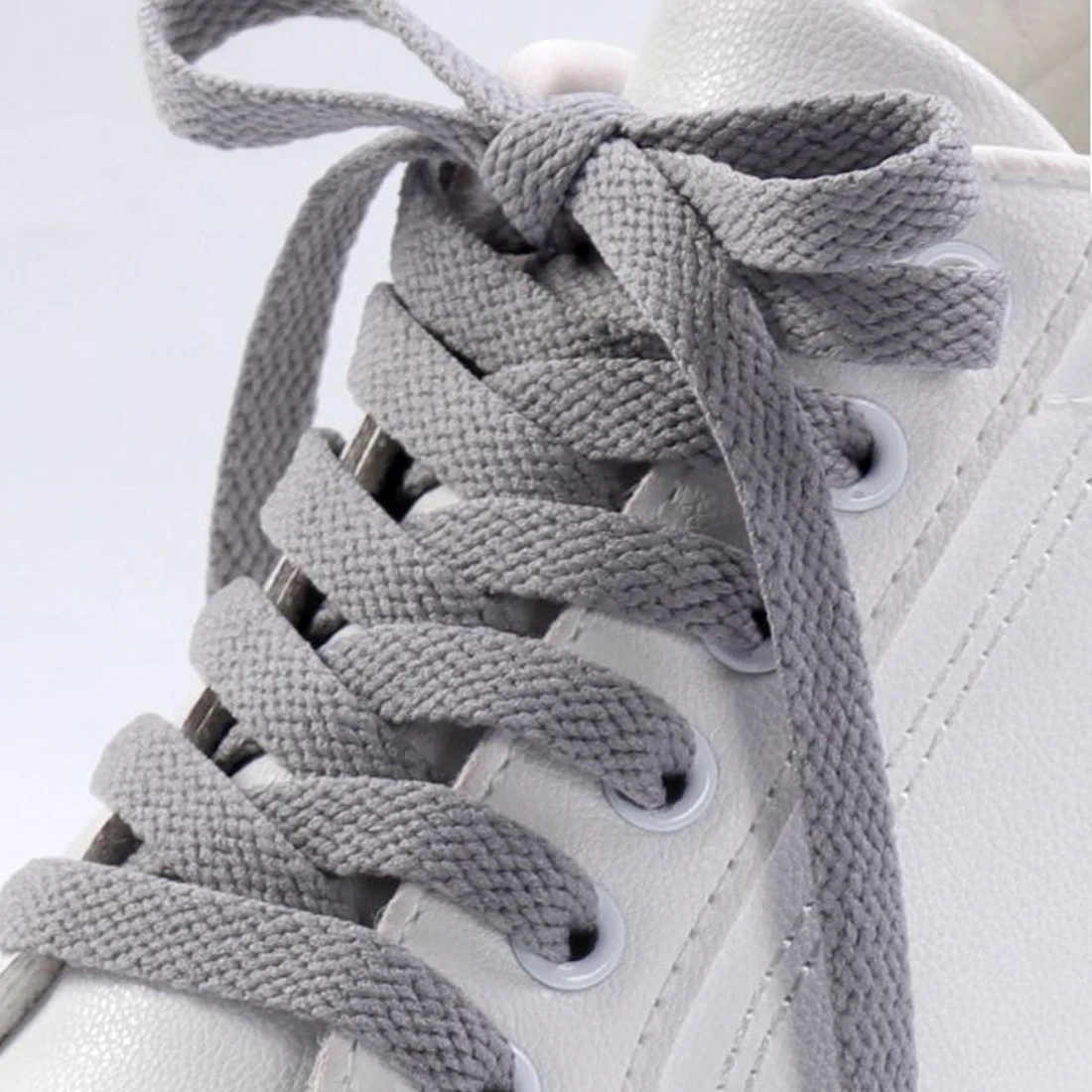 1Pair Flat Shoelaces For Sneakers Polyester Shoe Laces White Black Shoe Lace Boot Laces For Shoes Classic Soft Shoestrings 80cm