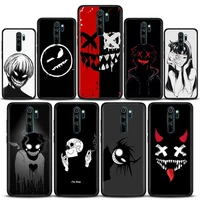 phone case for redmi 6 6a 7 7a note 7 8 8a pro 8t case note 9 9s pro 4g 9t soft silicone cover smile skeleton devil anime