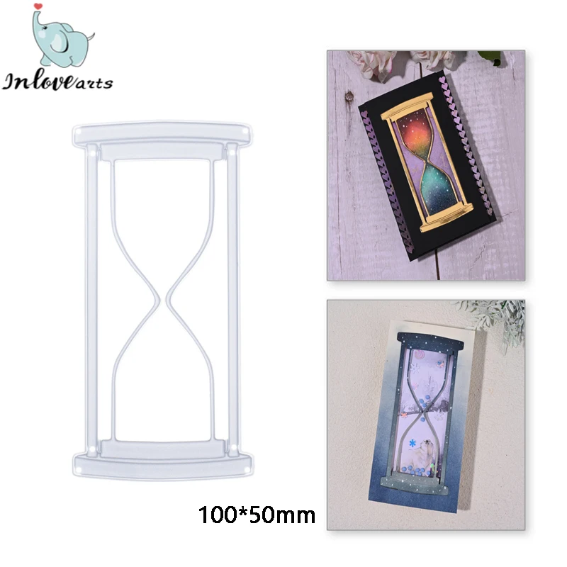 

InLoveArts Craft Hourglass Frame Metal Cutting Dies Mold Stencil Decoration Scrapbook Die Cuts Album Paper Card Craft Embossing