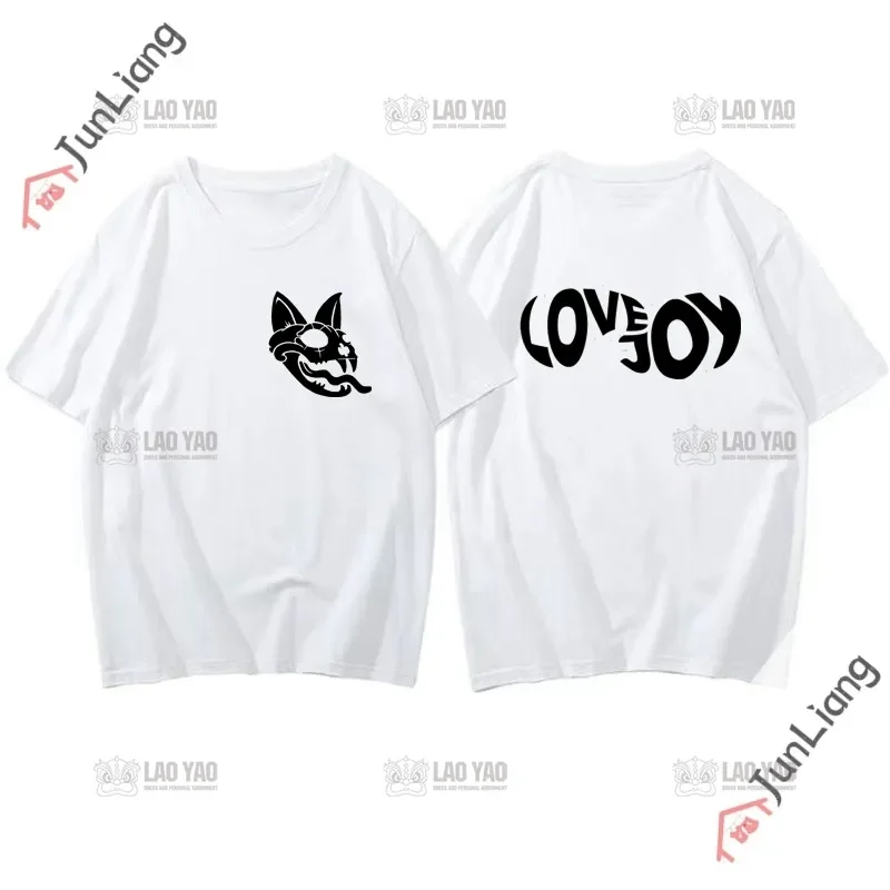 Новая футболка Lovejoy Kawaii The Lazy Cat летняя модная унисекс топ 2023 Band Tour подарок фанату