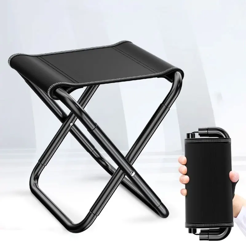

Fishing Chair Outdoor Portable Folding Aluminum Foldable Fishing Chair Stool Seat Hiking Tools Picnic Camping Stool MIni Storage