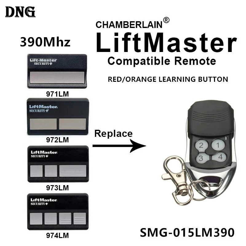 

10pcs New Liftmaster garage door remote control 971LM 972LM 973LM 974LM LiftMaster 390mhz handheld transmitter key fob