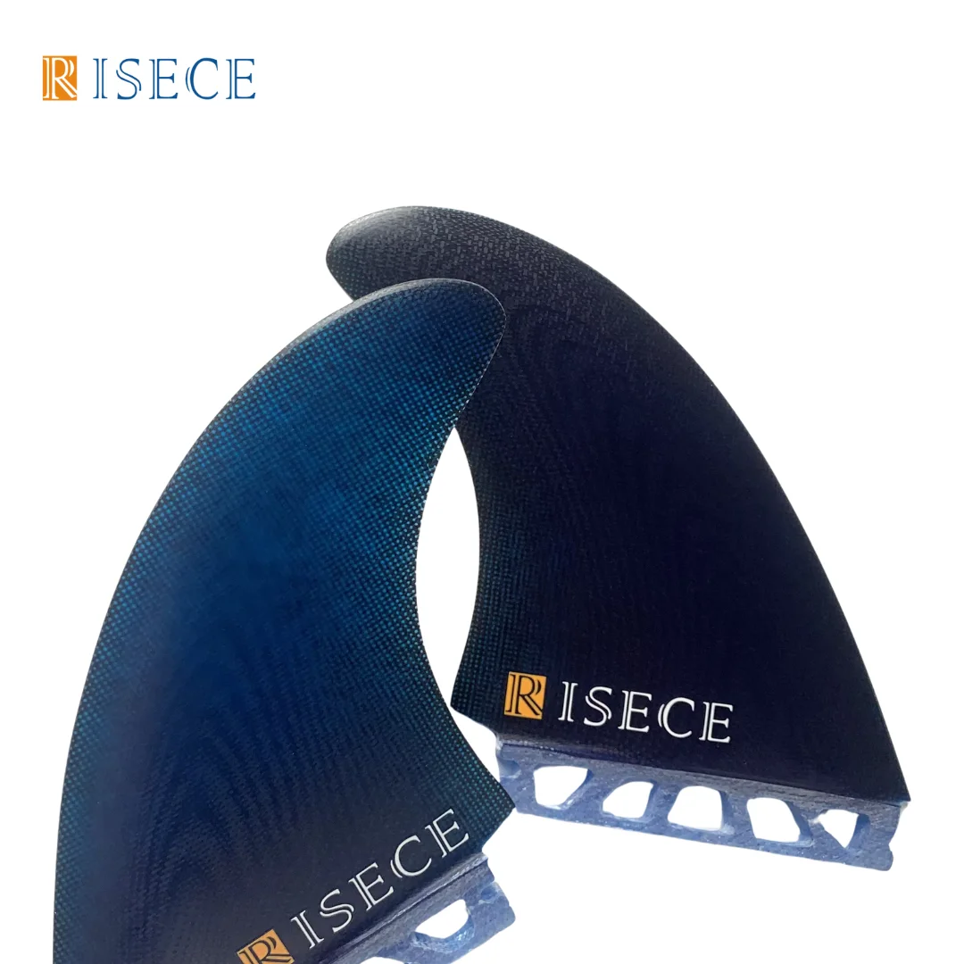 Фото Плавники для серфборда RISECE Power Twin Fins, высокопроизводительные, из стекловолокна, черно-синие №2