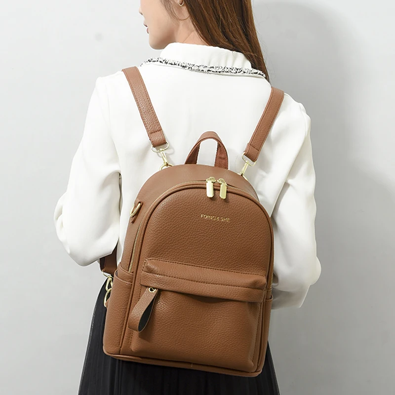 

Роскошный женский рюкзак, модная дизайнерская однотонная сумка на ремне, модные повседневные Простые дорожные школьные портфели для девушек