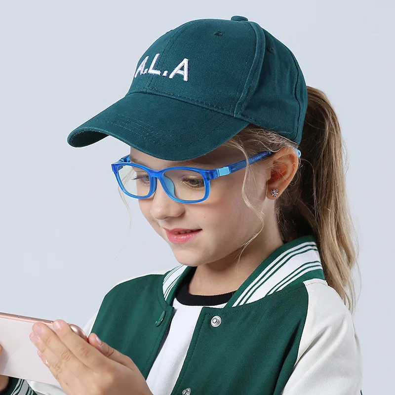 

Square Small Frame Children Blue Light Glasses Girl Boy Optical Frame Kids Flexible Clear Lenses 3-13 Computer Eyeglass Gifts