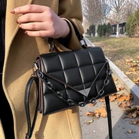 vintage small grid pu leather crossbody totes 2022 womens designer fashion office handbag luxury brand trendy shoulder bag
