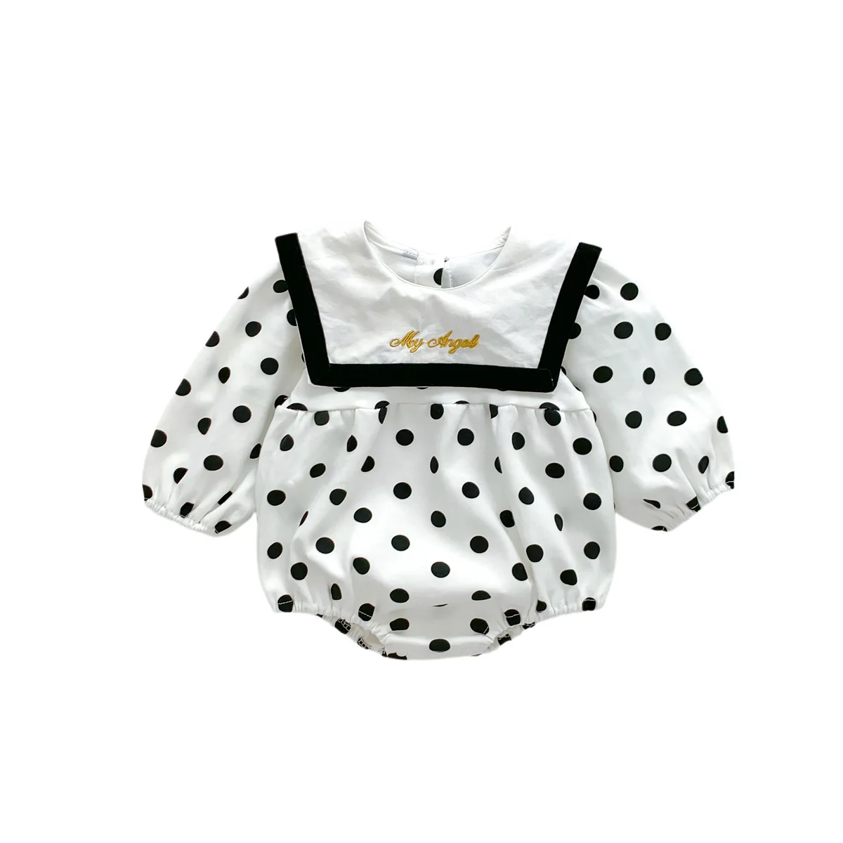 

Polka Dot Full Sleeve Baby Romper