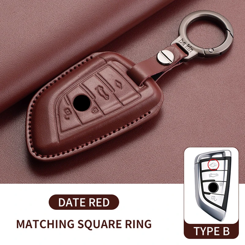 

Кожаный чехол для автомобильного ключа, автоматический брелок для BMW 1 3 5 7 серии X1 X3 X4 X5 X6 F15 F16 G01 G02 G05 F10 F20 F30 F34 G07 G20 G30