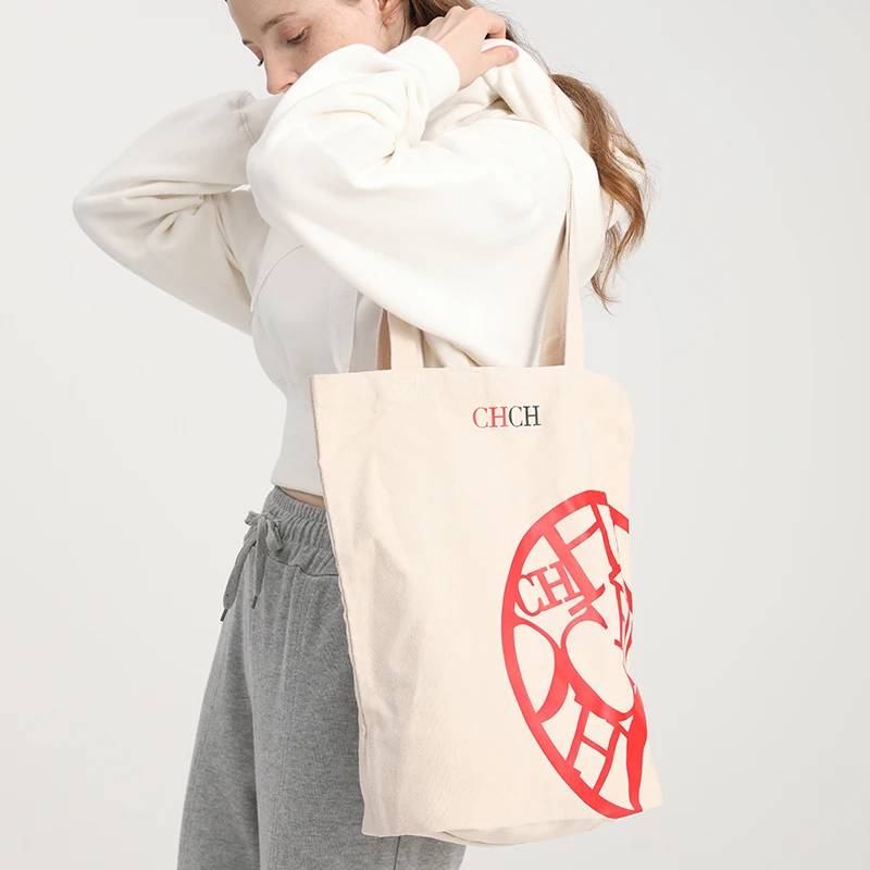 

CHCH Women Handbags Large Capacity Vintage Cotton Fabric Fashion Brand Shoulder Bags Alphabet Diagram Women Messenger Bag