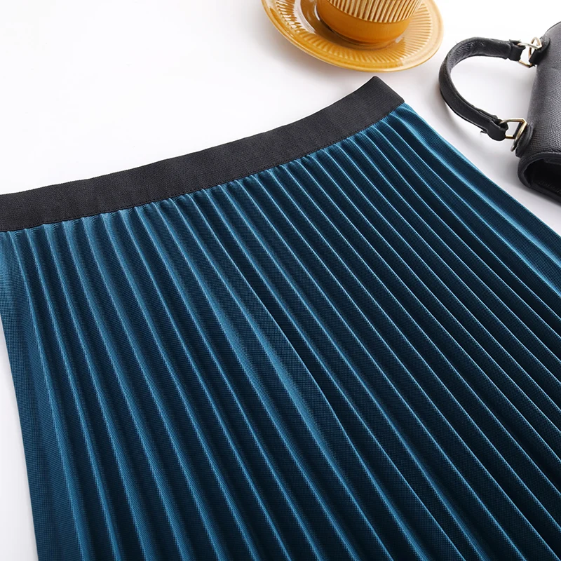 Женская плиссированная юбка с высокой талией 3 цвета |