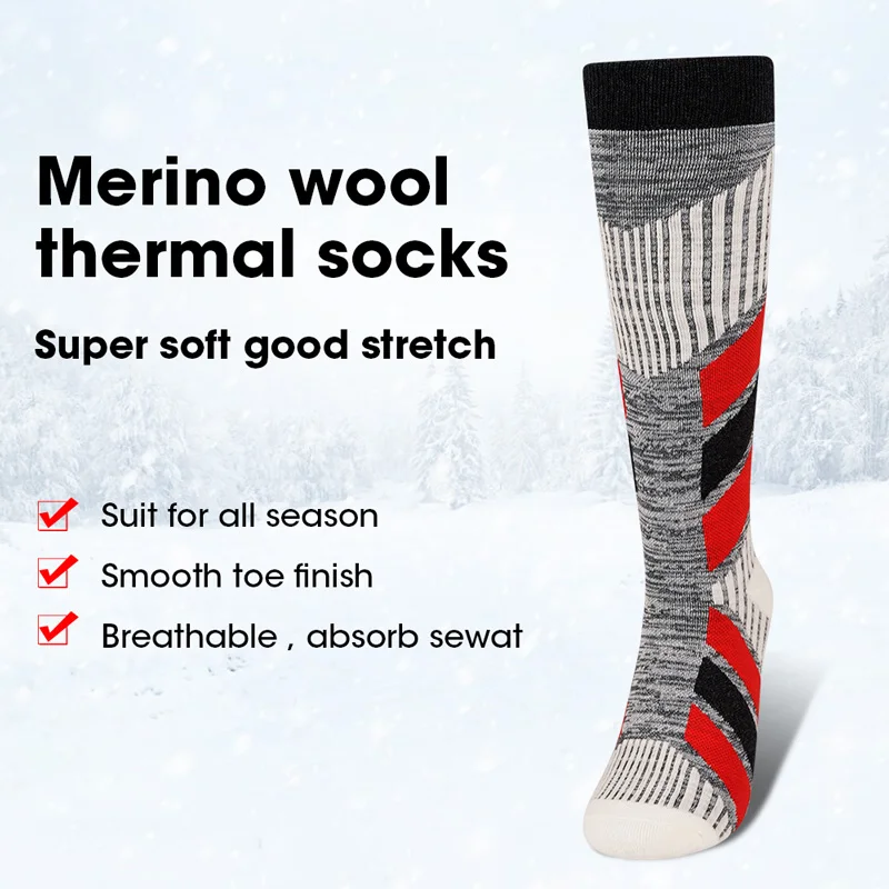 

SAVIOR HEAT Merino Wool Thermal Socks Men Women Winter Ski Stocking Warm Foot For Sports Bicycles Electric Motorcycles Camping