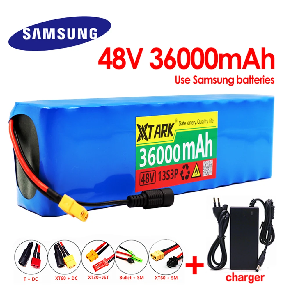 

Large Capacity 48v 30ah 500w 13S3P lithium ion battery pack for 54.6v electric bike scooter with BMS+charger