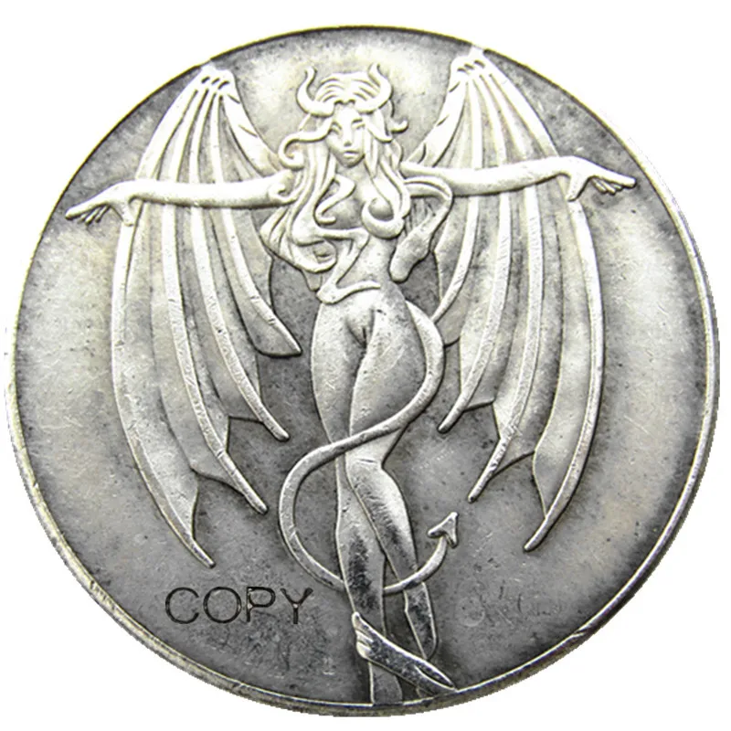 

HB(147)US Hobo Morgan Dollar Skull Zombie Zkeleton Silver Plated Copy Coins