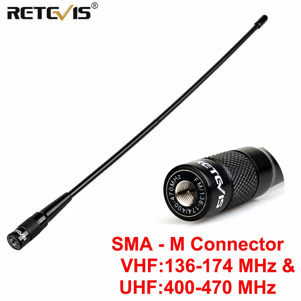 Retevis Rhd-771 Sma-M Maschio Antenna 37.5 Centimetri Vhf Uhf Walkie Talkie Antenna Per Yaesu Vx-3R Vx-5R Retevis Rt1 Rt3S Rt3 Rt81 Per Tyt Th