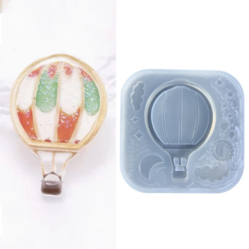 

Hot Air Balloon Silicone Mold Quicksand Epoxy Casting Molds Resin Shaker Mold DIY Pendant Keychain Jewelry Making Mold