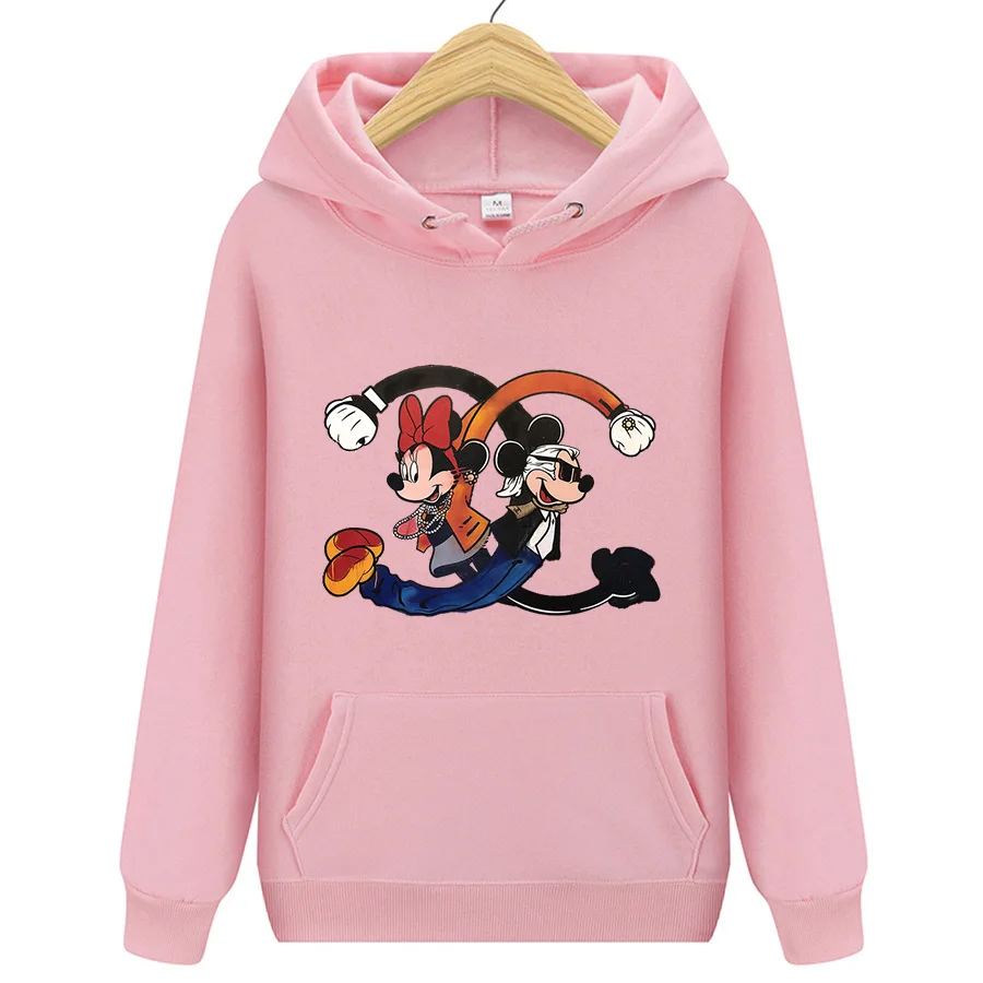 

Модный бренд Disney, мужские/толстовки, свитшоты, Женская толстовка, Новинка осени 2022, повседневная мужская однотонная толстовка с принтом, Муж...