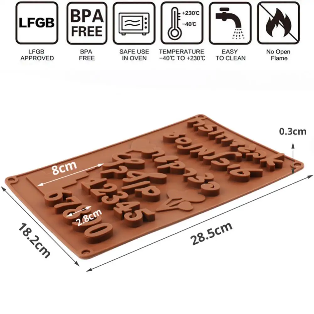 

Chocolate Silicone Mold Fondant Molds DIY Candy Bar Mould Cake Decoration Tools Kitchen Baking Household Accessories Silicone