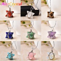 natural stone crystal carbamel pendant necklac healing gemstone handmade clavicle necklace for women with chain accessorl gift