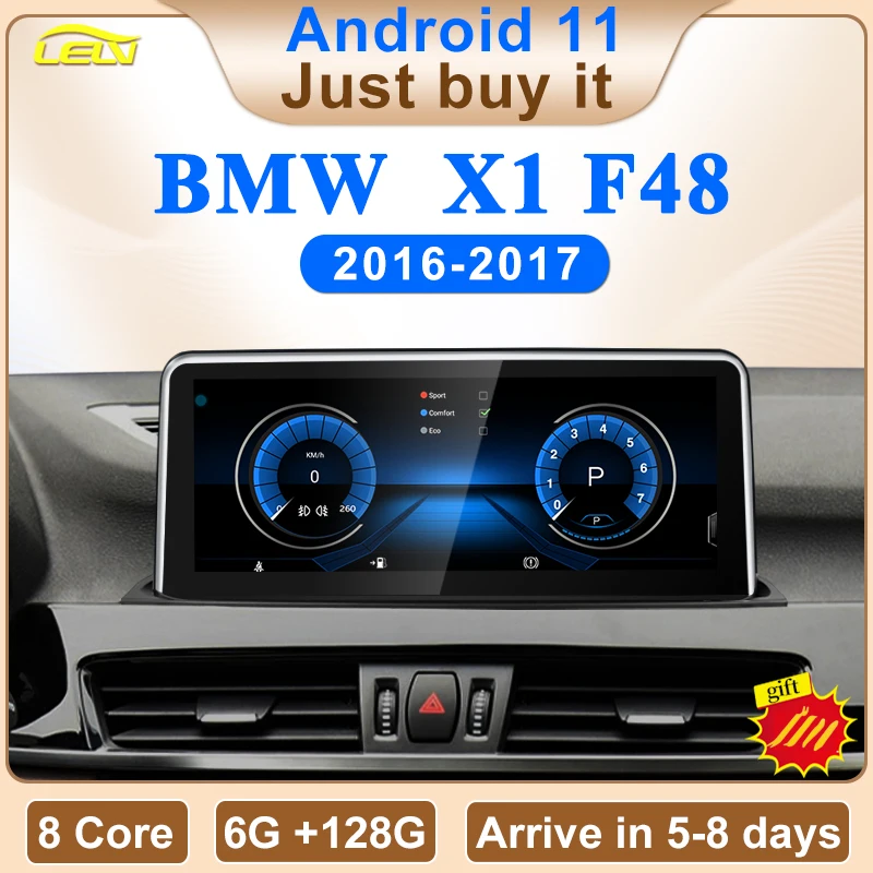Factory Price 10.25" ID8 8Core Android11 Auto Radio Apple Carplay For 16-19Years BMW X1 F48 Car Player Multimedia GPS Navigation