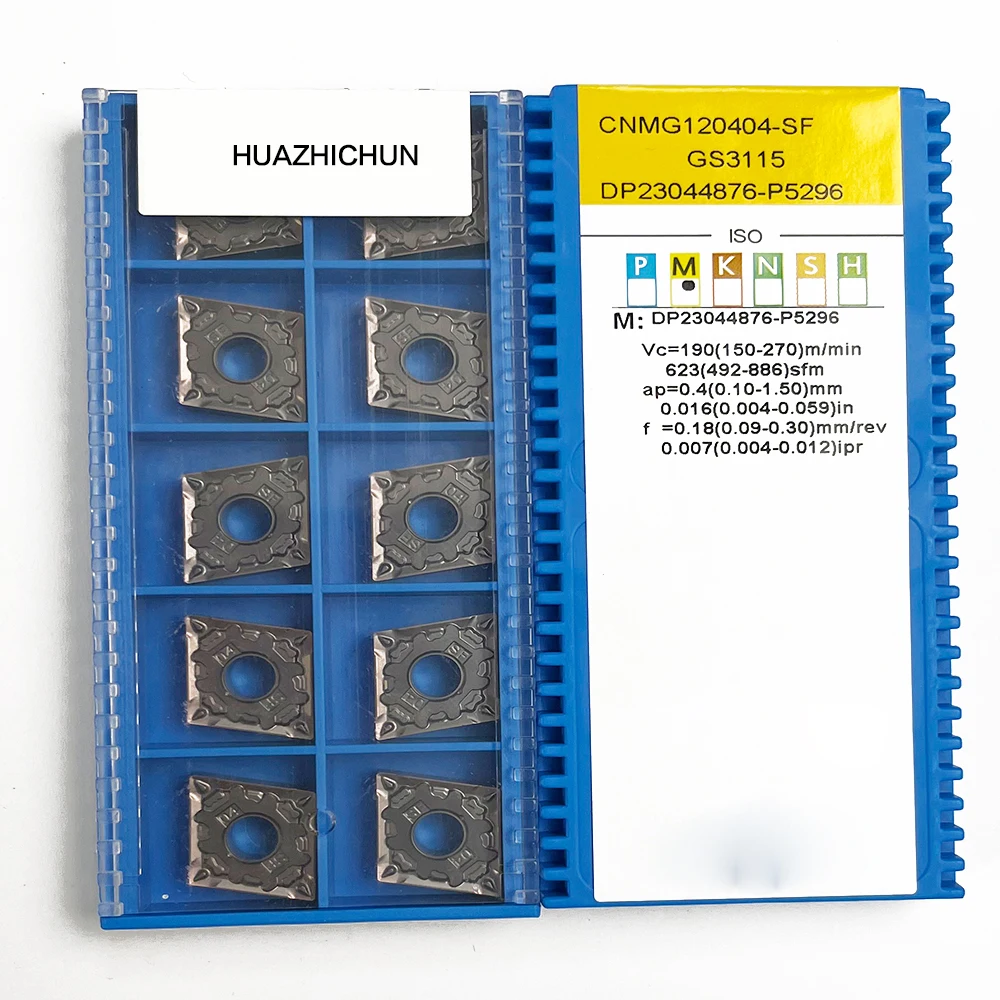 

HUAZHICHUN CNMG120404-SF GS3115, карбидные вставки, фрезерный резец
