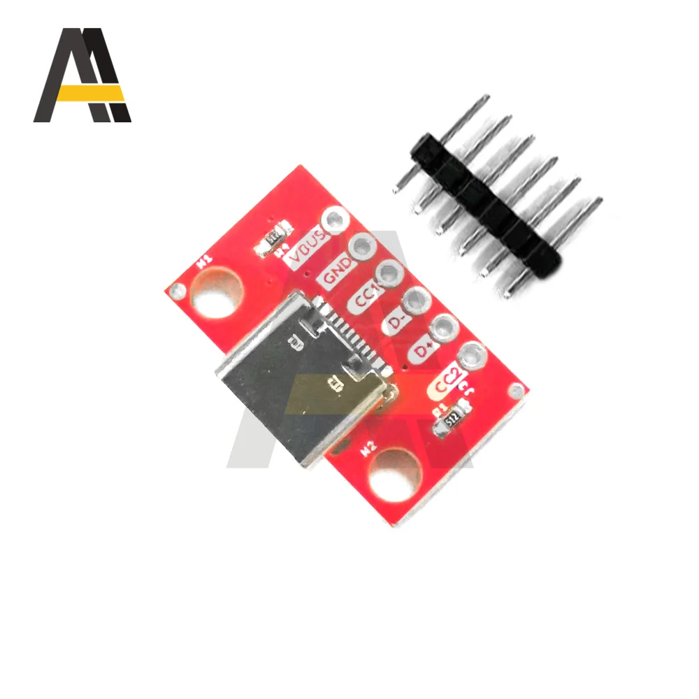 

16P USB 3.1 Type-C Female Test PCB Board Adapter 2.54mm Connector Socket for Data Transfer Power Adapter Board with pin