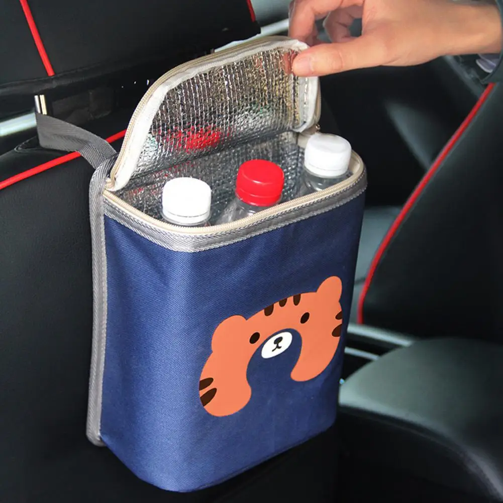 

Cute Cartoon Pattern Portable Car Seatback Insulation Bag Ice Bag Outdoor Picnic Work People Meal Bag