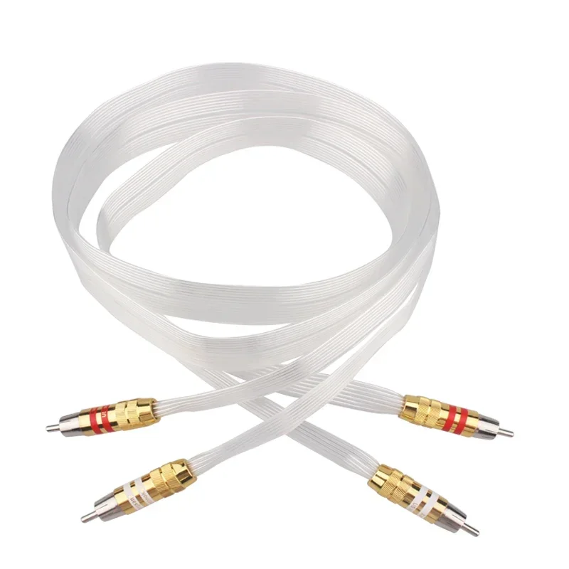 Hi-Fi кабель RCA 14-жильный посеребренный медный усилитель сабвуфер домашний