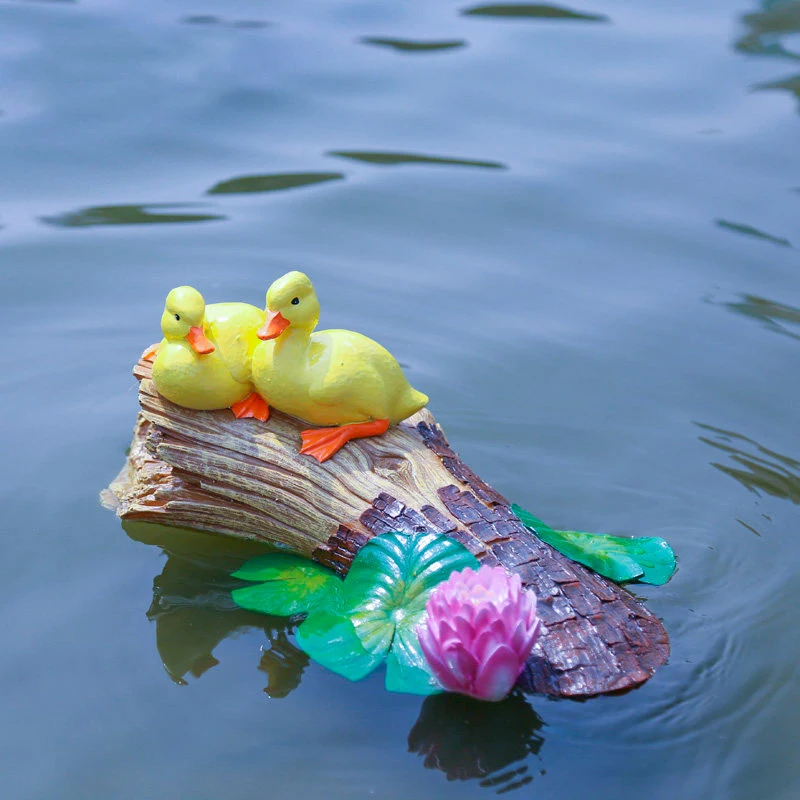 

Статуэтка утка, искусственная утка, украшения, скульптуры, уличный декор для двора, статуэтки с имитацией воды, статуэтка животного