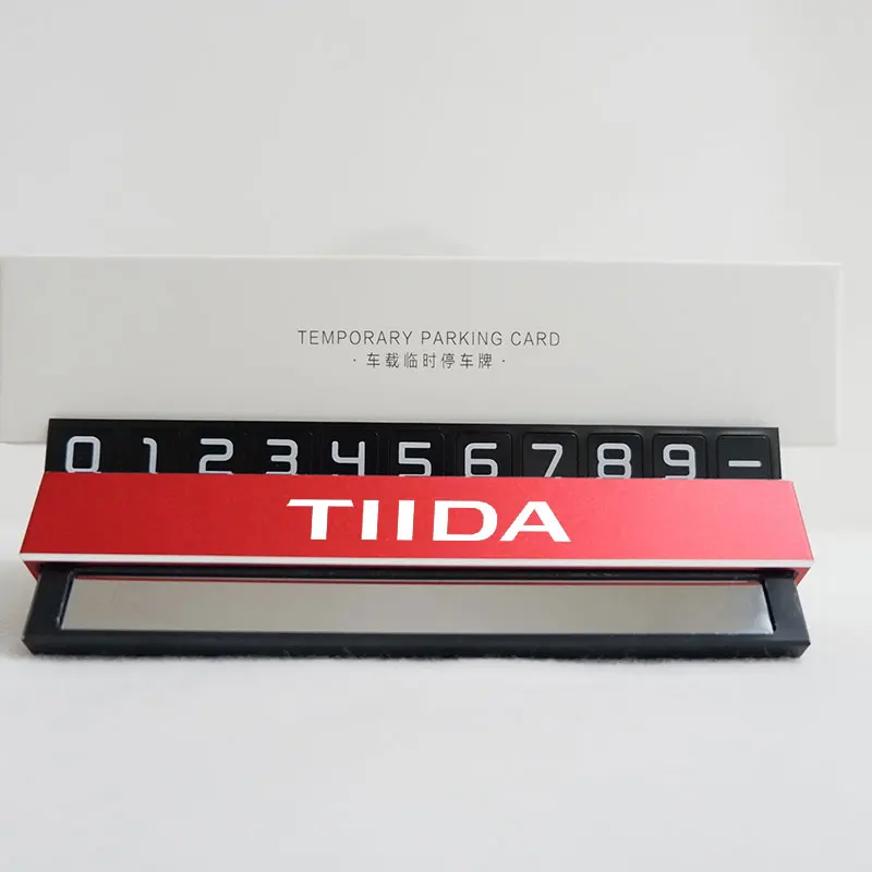 Купи Car-Styling Parking Card For Nissan Tiida Car Temporary Card Plate For Nissan X-Trail Qashqai Juke Leaf Micra Note Pulsar Nismo за 377 рублей в магазине AliExpress