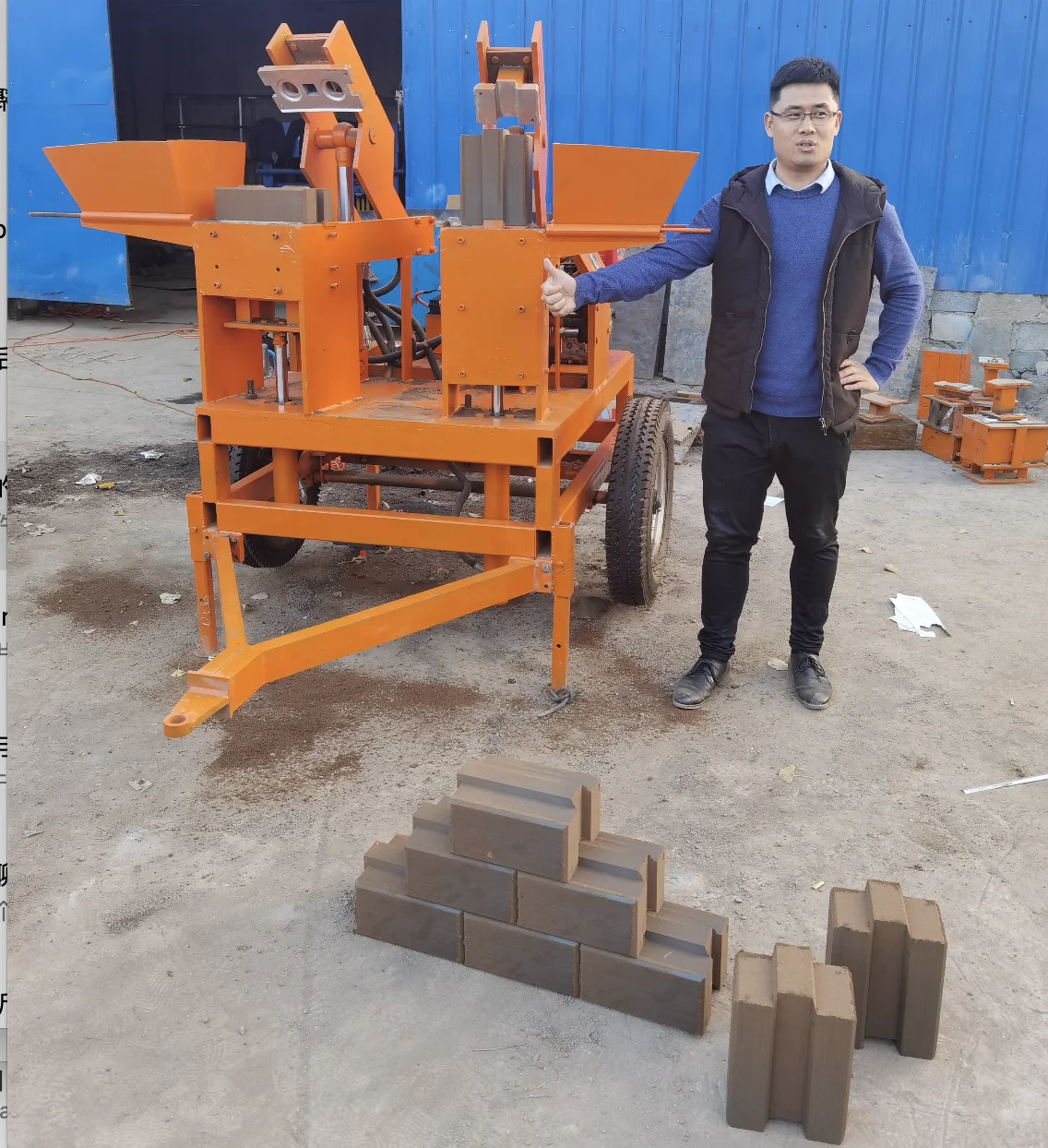 QTC1-20 глиняная черепица ручная машина для прессования цемента и земли по самой