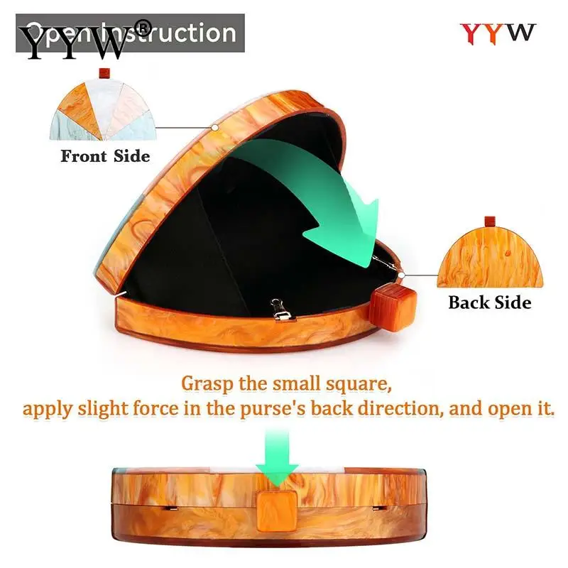 Модная женская полукруглая вечерняя сумочка многоцветная акриловая сумка через