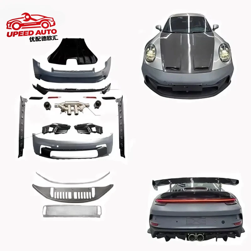Фото Комплект обвеса STLF 911 GT3 (передний и задний бамперы) для Porsche Carrera 911 992 2019-2024: Обновление до стиля 911 GT3 №1