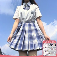 plaid women pleated skirt summer high waist preppy style mini skirt cute school uniforms a line kawaii harajuku sexy plaid skirt
