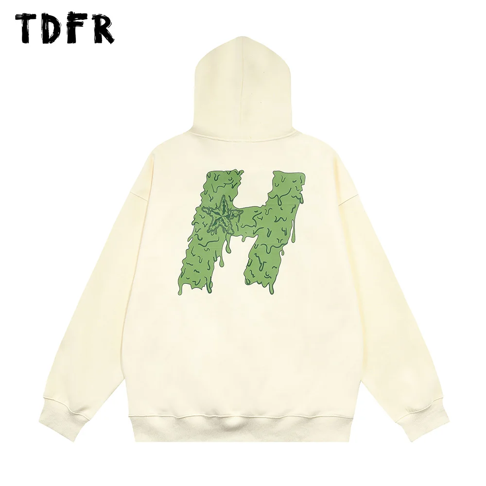 

Letter Double-sided Printed Hoodies Mens Autumn Winter Casual Streetwear Loose Long Sleeve Sweatshirts Men