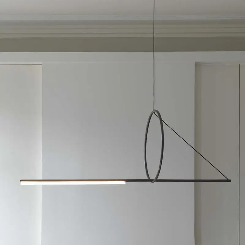 

Nordic LED Iron Line Pendant Lamp Modern Dining Room Living Room Creative Pendant Lights Simple Home Indoor Deco Light Fixtures