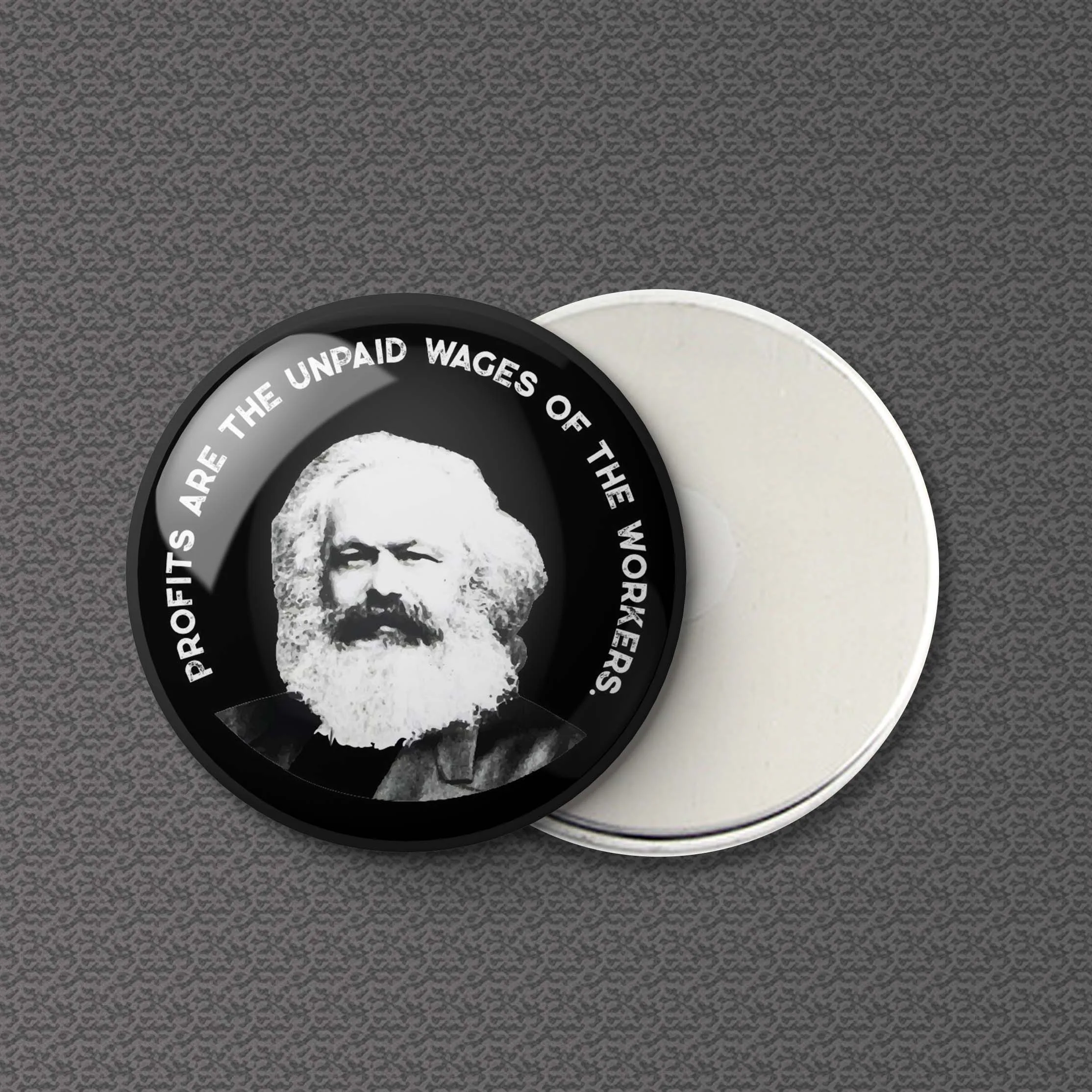 

Profits Are The Unpaid Wages Of The Workers Karl Marx Refrigerator Magnet Fridge Magnetic Board Jewelry Clothes Decor