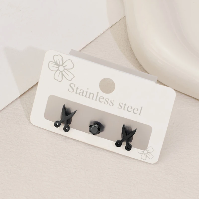 3 шт. креативные мини-ножницы серьги-гвоздики для женщин и девочек инструмент