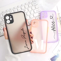custom diy name case for iphone 13 pro max 7 8 plus x xr xs 12 11 pro max 6 6s se 2020 cover personalization initial matte shell