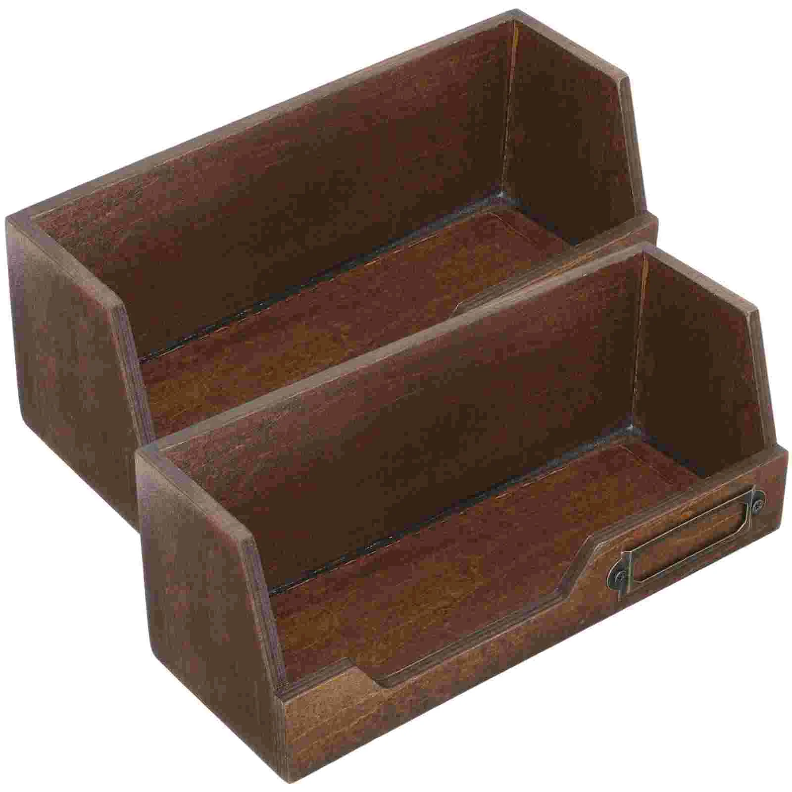 

2 Pcs Tape Storage Box Craft Case Organizer Wood Boxes Crafts Household Jewelry Organizer Basswood Wood Storage Box