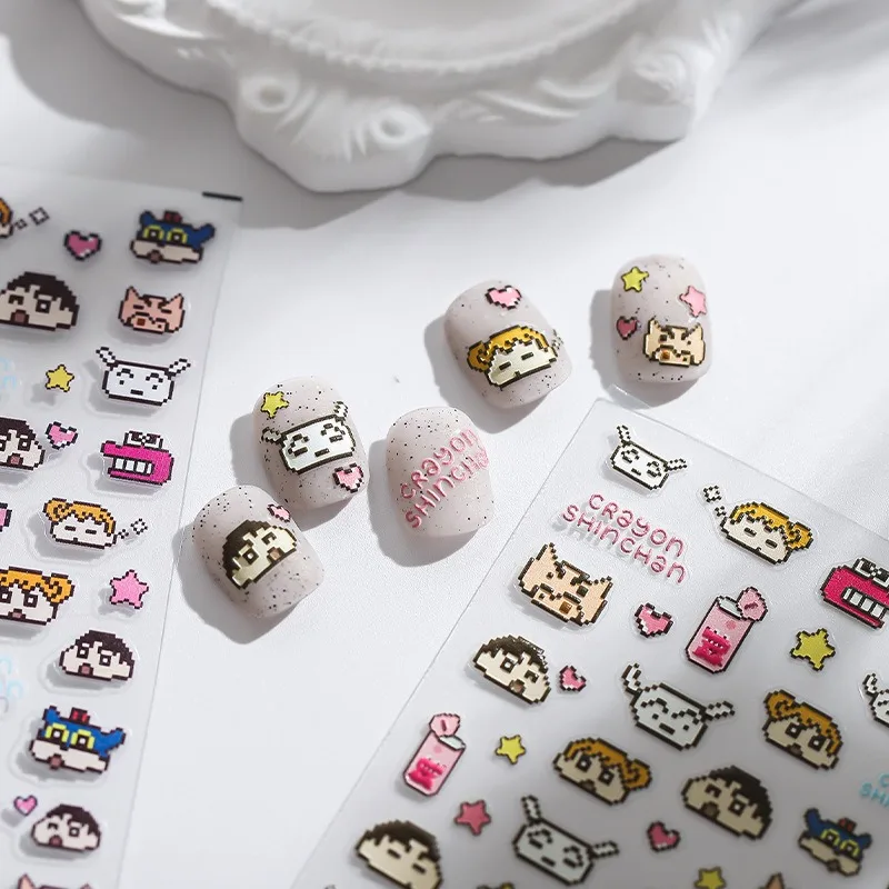 1 шт. 5D наклейки для ногтей серии Kawaii Crayon Shin-chan, пастельные цвета, объемные стикеры, легко наносятся, для повседневного использования (art.: 3920db3fb7744) - 3920db3fb7744