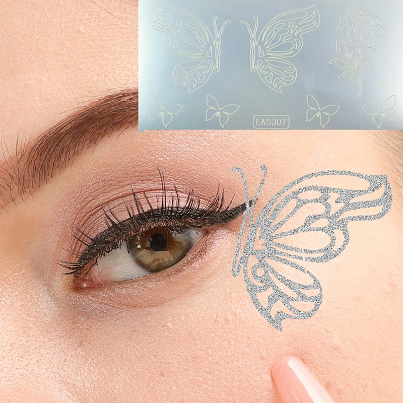 

Наклейка-бабочка для глаз, ручная роспись, макияж глаз, украшение для макияжа, патч, сценическая наклейка для татуировки, инструменты для макияжа