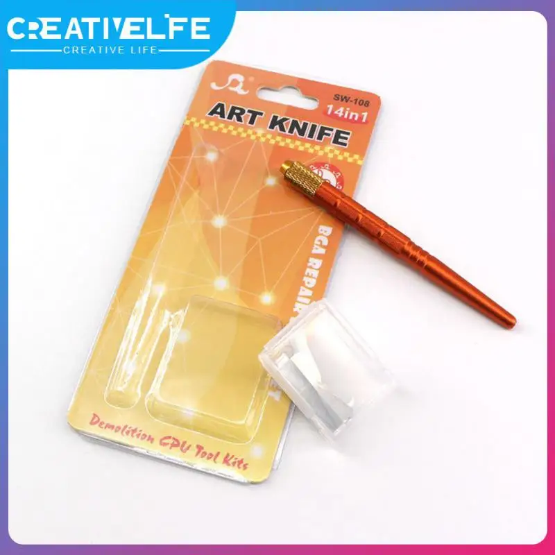 

Portable Mobile Phone Computer Cpu Edge Removal Tool 14-in-1 Thin Blade Tools Set Ic Chip Repair Phone Tablet Pc Knife Tools Kit