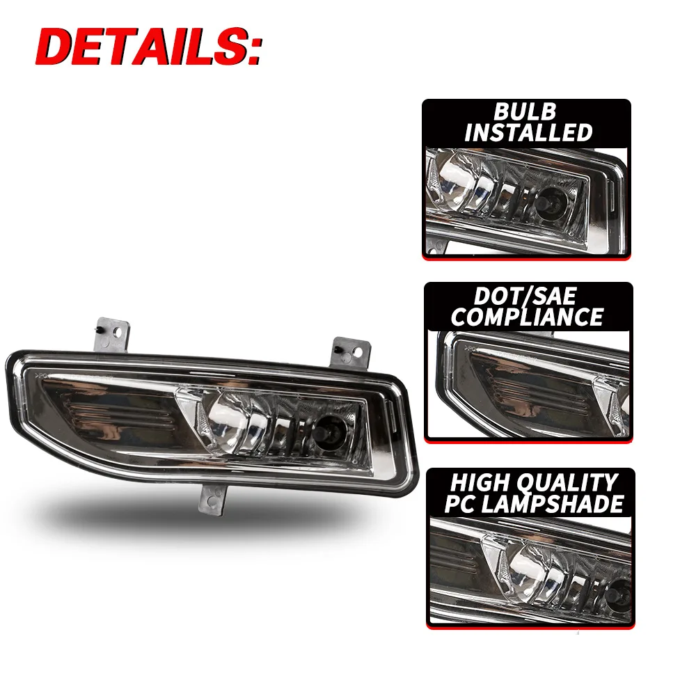 Фото 2 шт. противотуманные фары для Nissan X-Trail Rogue Kicks Qashqai Sentra 2017 2018 2019 2020 галогенные противотуманные фары переднего бампера противотуманные фары №2