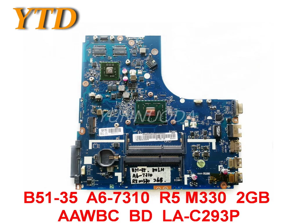 Original for Lenovo B51-35 laptop motherboard B51-35  A6-7310  R5 M330  2GB  AAWBC  BD  LA-C293P tested good free shipping