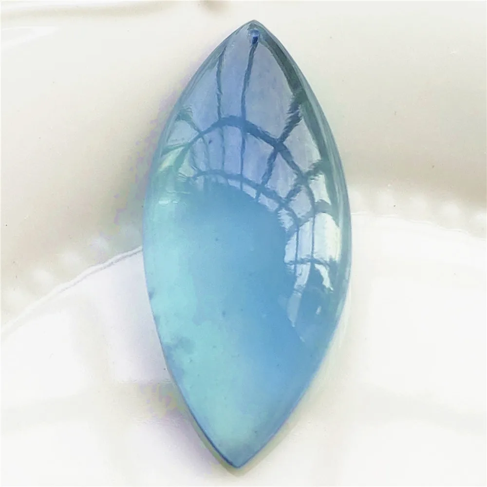 Натуральный Синий Аквамариновый прозрачный кулон из бисера, бразильское женское ожерелье со льдом 49x21 мм AAAAA