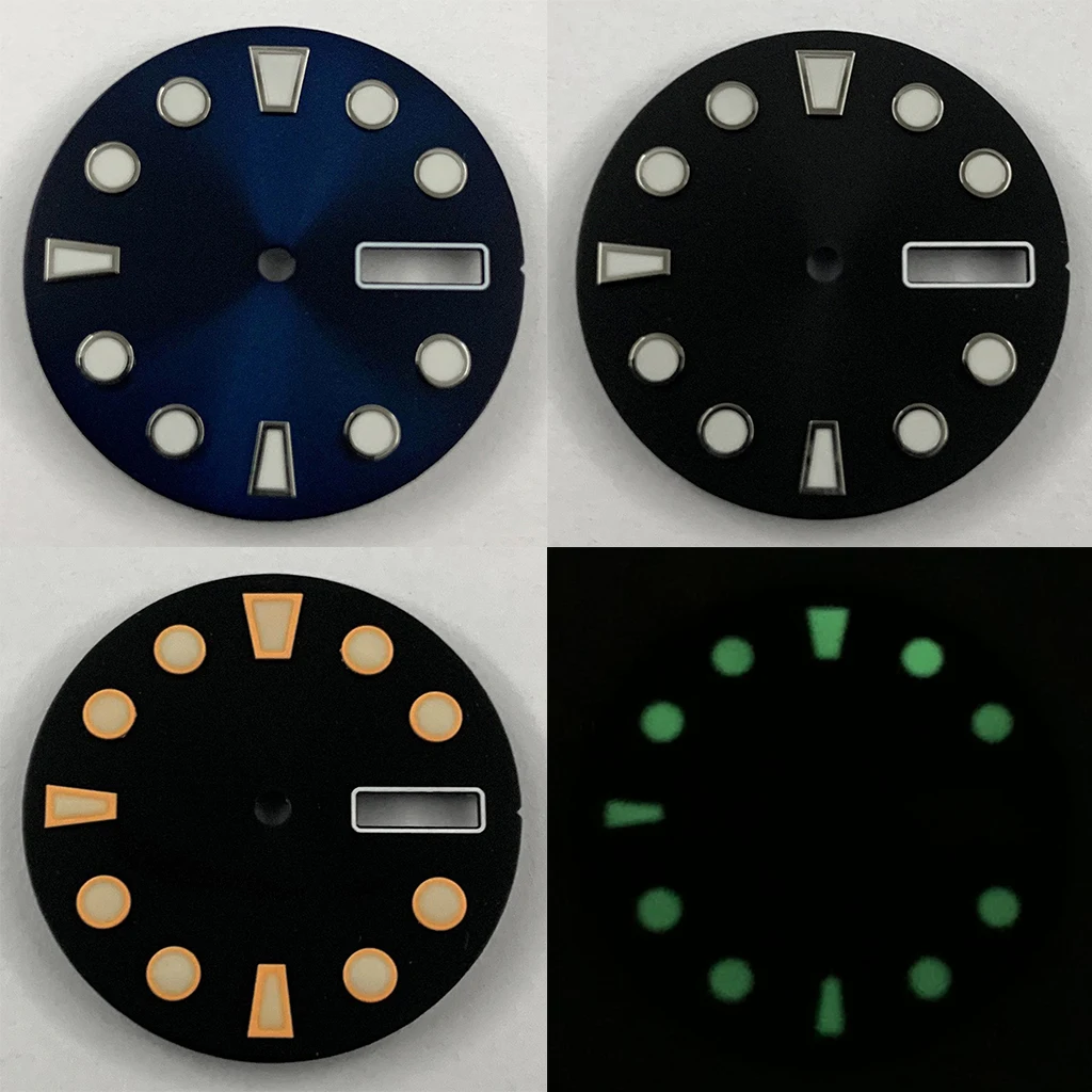 Циферблат для часов NH36 светящиеся циферблаты черного и синего цвета часового