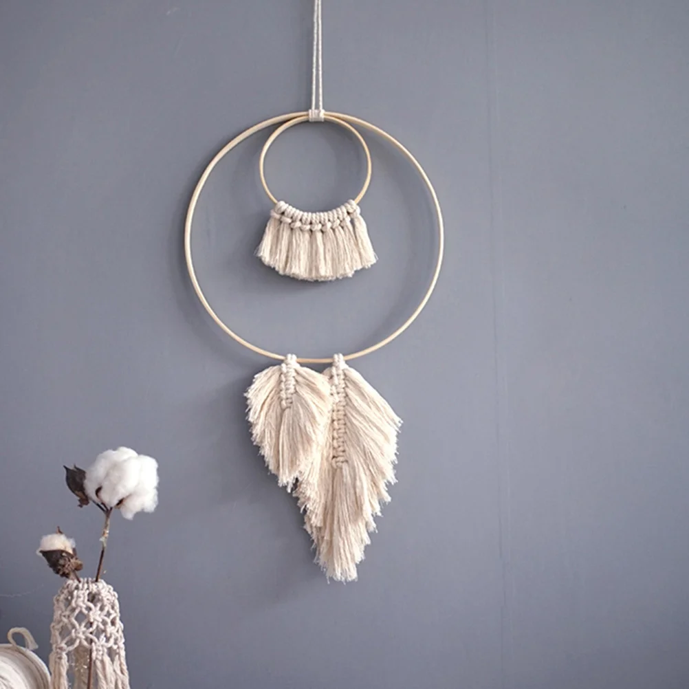 Деревянное бамбуковое кольцо-гирлянда для ловца снов кольца макраме основа круг