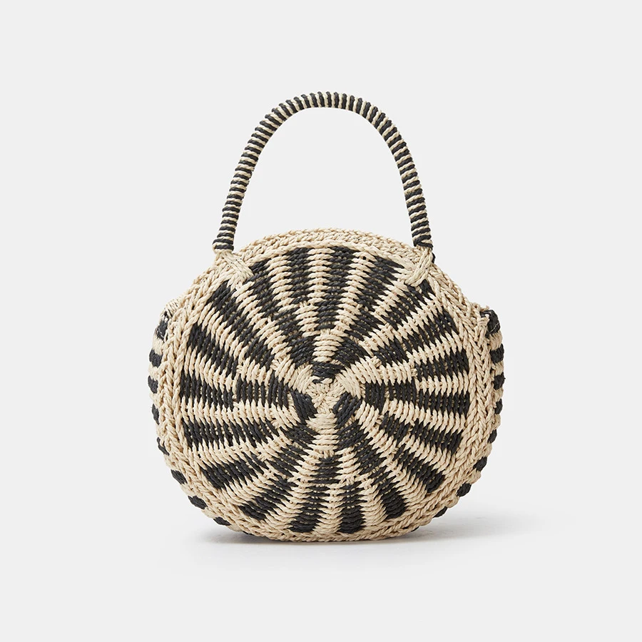 

Straw Bag Purse Circular Shoulder Crossbody Bags Luxury Designer Bags For Women 2023 New Handmade Weave Casual Beach Handbags