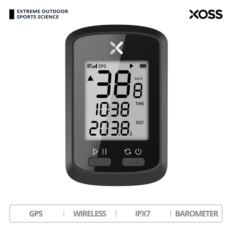 

Компьютер велосипедный XOSS G + GPS беспроводной, спидометр, водонепроницаемый, Bluetooth, ANT +, скорость педалирования